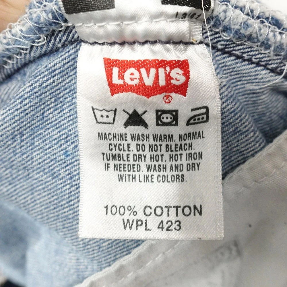 Levis 501 Jeans Mens 38x29 (40x30) Blue Regular Straight Denim Button Fly